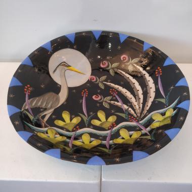 Moonlit Heron Large Bowl   